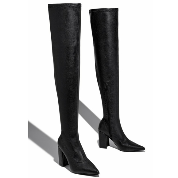 Sold Out🖤Leather Love Chunky Thigh-High - Picture 10 of 11